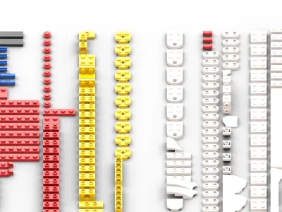 TwindBricks3D - 21349 Tuxedo Cat 3D print model