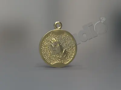 Luxury pray hands pendant 3d print model 3D print model