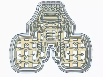 Blaze Truck Cookie Cutter 3D print model