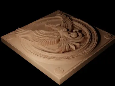 Thunderbird CNC 3d Print High Relief Sand Casting 3D print model