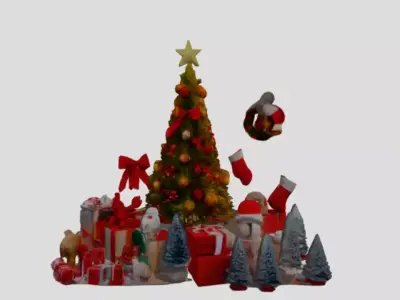 Cristmas decor iteam Low-poly 3D model