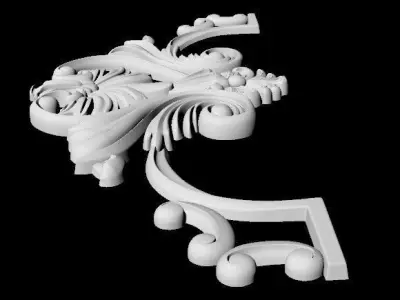 Central decor ornament for furniture 3D model 807