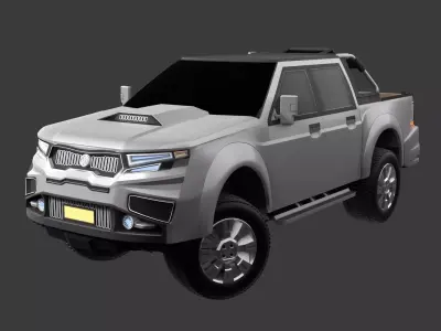 German jeepsy Low-poly 3D model