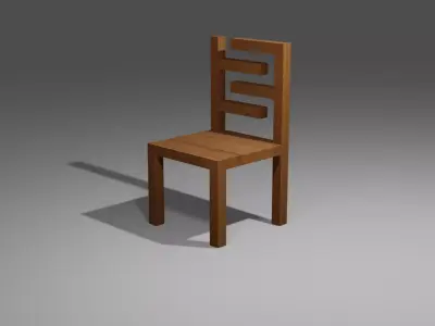 Wooden Chair Free 3D model