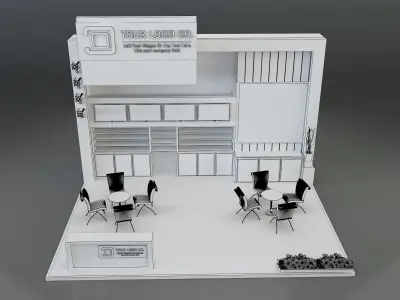 BOOTH EXHIBITION STAND a146 3D model