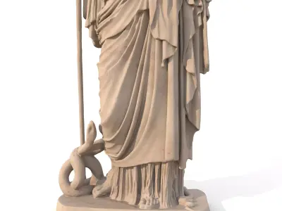Athena Pallas Classical Greek Sculpture PBR  3D model