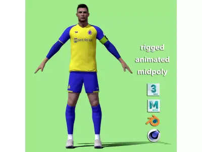 T-P Rigged Cristiano Ronaldo Al Nassr 3D model