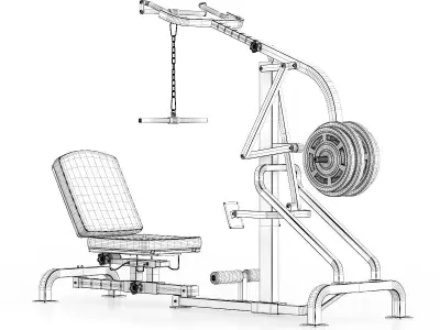 Lever Gym Machine 3D model