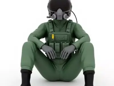 pilot character 2 3D print model
