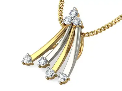 Solitaire Women Pendant 3dm STL OBJ FBX Renders Details 3D print model 51