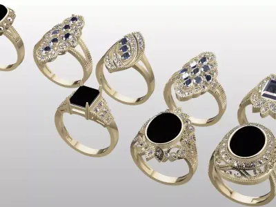 MULTIPLE RINGS 3D model