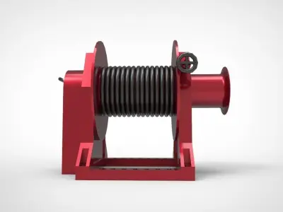 mooring winch ship 3D model