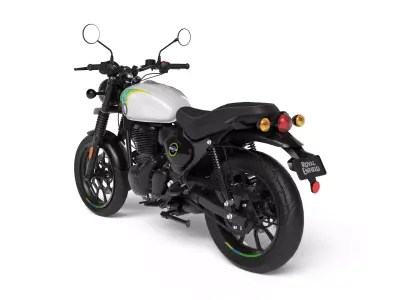 Royal Enfield Hunter 350 - Rio White - Realistic 3D Model Low-poly 3D model