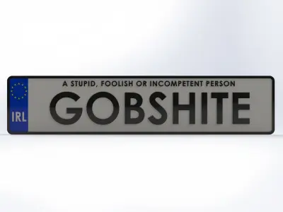 Funny Irish License Plates 3D print model