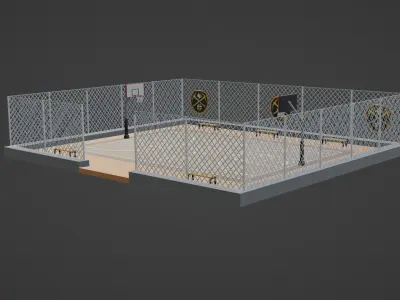Basketball Stadium - Denver Nuggets Low-poly 3D model