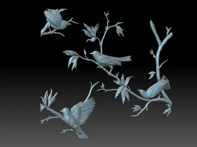 Birds chinese 3D print model