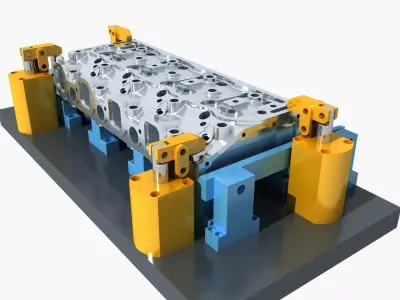  Industrial Equipment 42 - Precision Hydraulic Fixture 3D model