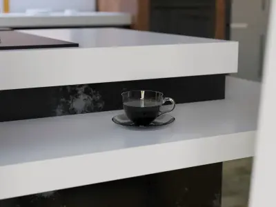 Modern Kitchen Interior By nikdox 3D model