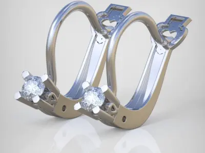 Earring model 241 3D printable model 3D print model
