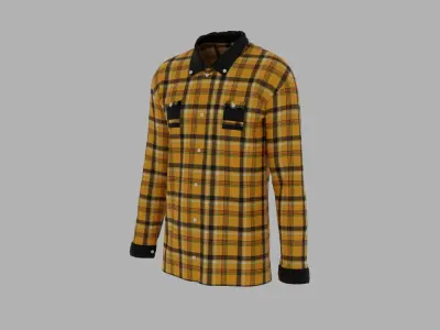 Shirt mannequin wearing plaid Low-poly 3D model
