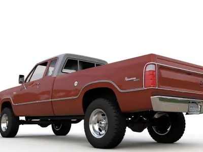 Dodge Power Wagon W200 ClubCab S1 1976 3D model