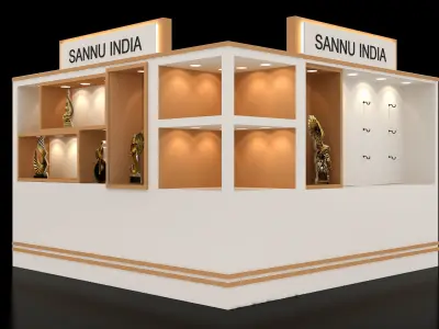 stall sana india exhibition stand 3D model