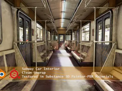Subway Car Interior 3D model