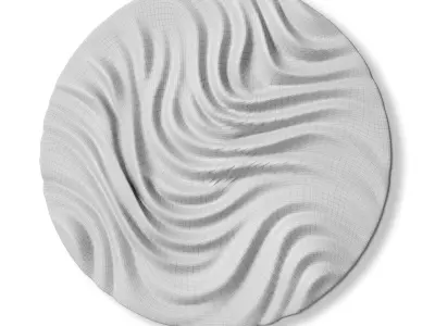 SimonAllen Sculptor Wave Circle wall panel 3D model