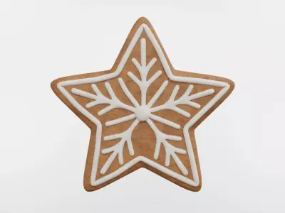 Gingerbread Christmas Cookie 07 3D model