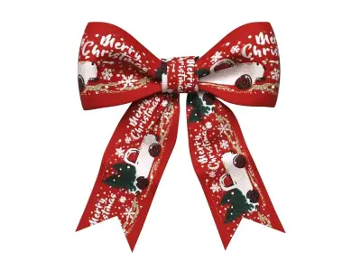 Christmas Bow Ribbon 28 Low-poly 3D model