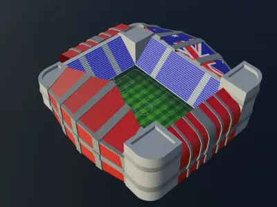 Football Stadium - Australia Low-poly 3D model