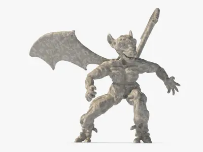 Gargoyl demon Low-poly 3D model