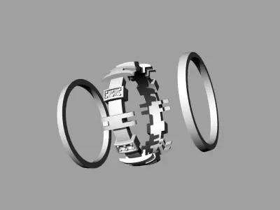 Jewelry Ring Gold 3D print model