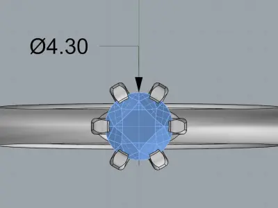 Soliter Engagement ring N - 2 Free 3D print model