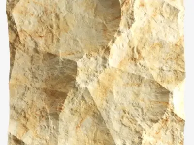 152-RockPanel piece of stone 3D model
