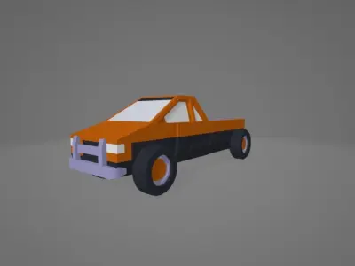 pack low poly pickup Low-poly 3D model