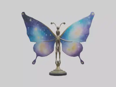 Celestial Butterfly statue model 3D model