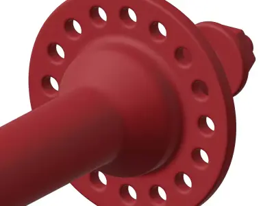 Plastic Bicycle Hub Axle Toy 3D model