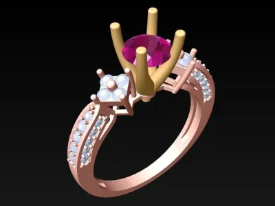 Diamond Ring - Womens Rings - N152433 3D print model