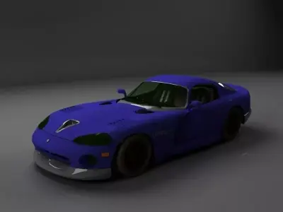 Sport car Low-poly 3D model