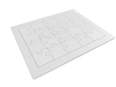 Jigsaw Puzzle - 20 piece Low-poly 3D model