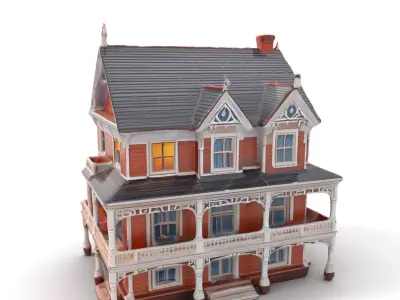 Victorian Charm House model pack Low-poly 3D model