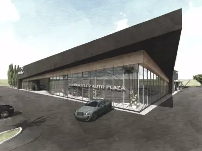 Modern build and Car Service - Sales  3D model