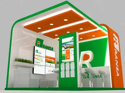 Stand for transport companies 3D model