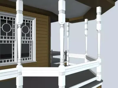 Porch Post 1 3D model