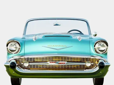 Chevrolet Bel Air 1957 Convertible Low-poly 3D model