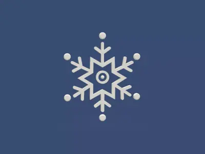 Prop002 Snowflakes 01 Low-poly 3D model