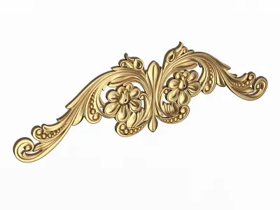 Carved Plaster Molding Decoration 039 Low-poly 3D model