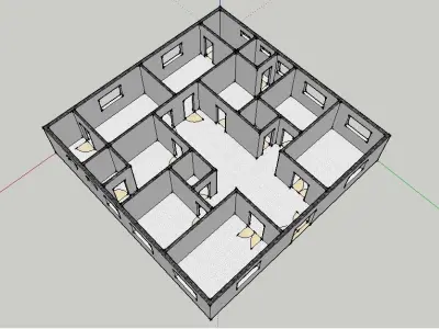 Open Floor Plan 3D model