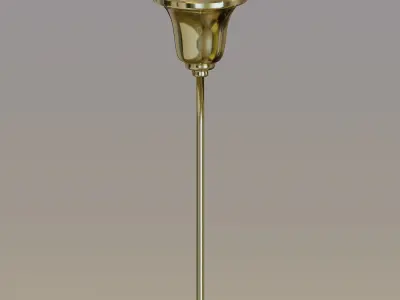 Floral Tulip Chandelier 3D model